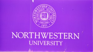 Northwestern University sign
