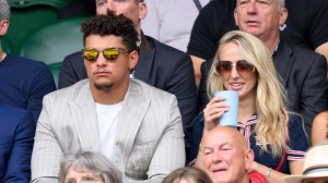 Patrick Mahomes and Brittany Mahomes attend day five of the Wimbledon