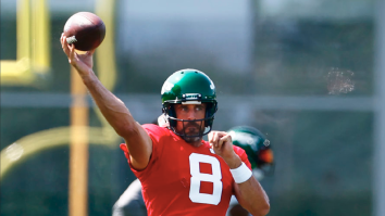 Aaron Rodgers Throws Bomb To Garrett Wilson On First Play Of Practice & Jets Fans Are Excited