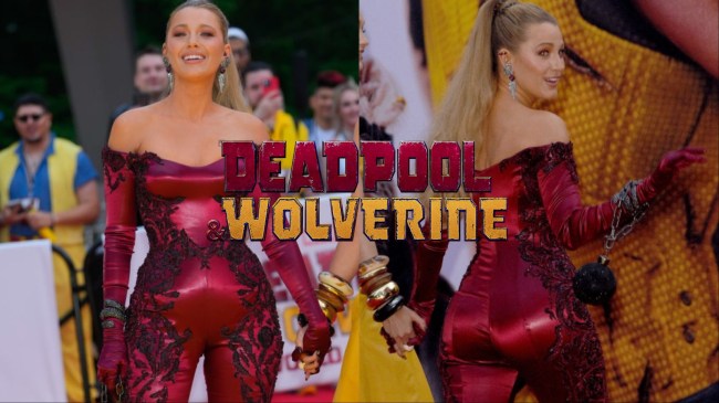 blake lively at deapool and wolverine premiere
