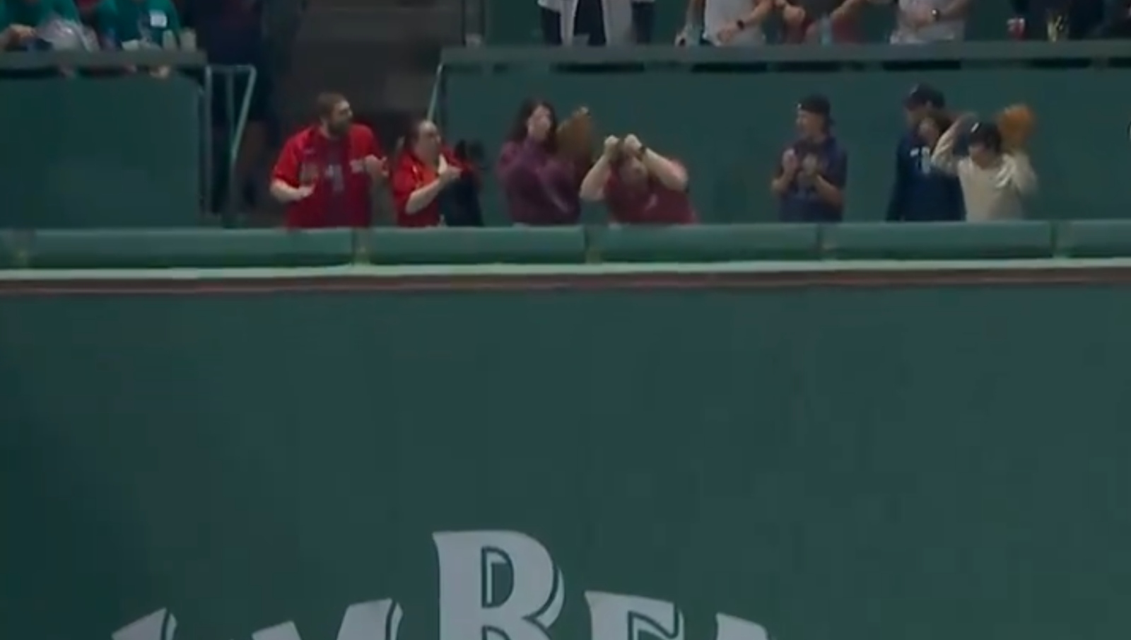 Boston Red Sox fan drops Green Monster ball