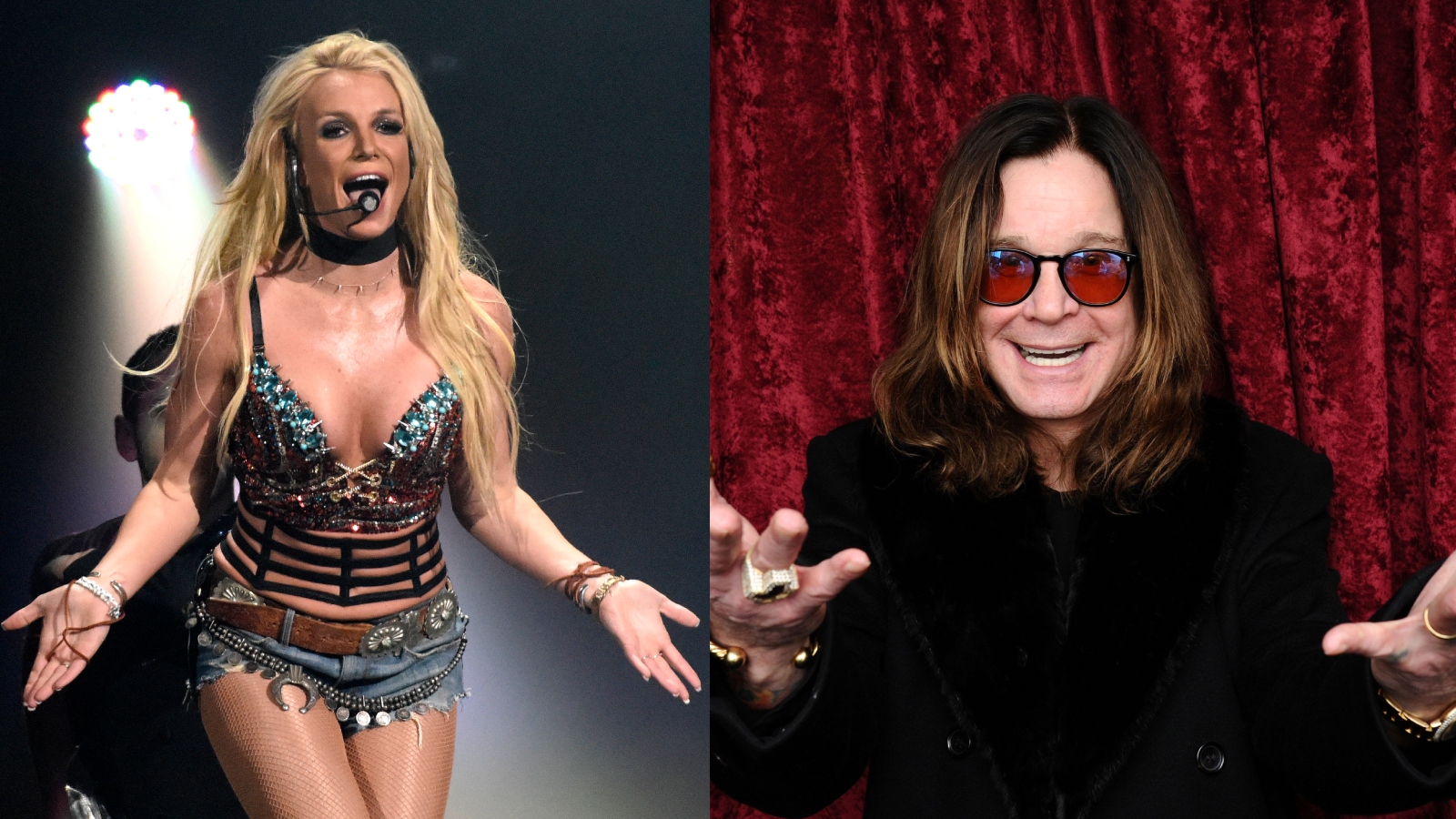 Britney Spears and Ozzy Osbourne side by side