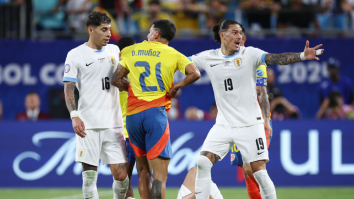 Colombia’s Daniel Munoz Ejected After Elbowing Uruguayan Player In The Chest During Copa America Semifinals