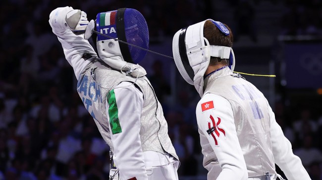 Italy and Hong Kong fencing at Olympics