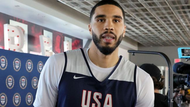 jayson tatum at team USA camp