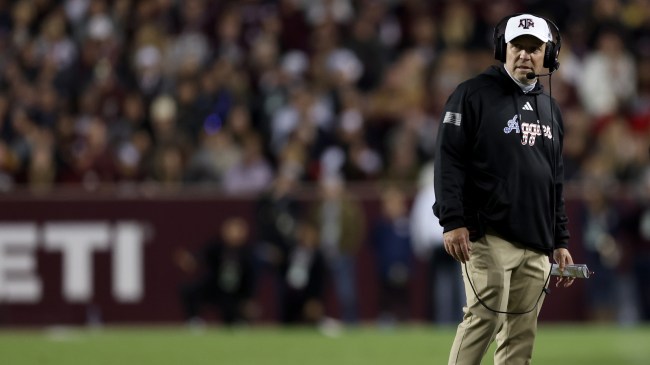 Jimbo Fisher during his final game as Texas A&M football coach.