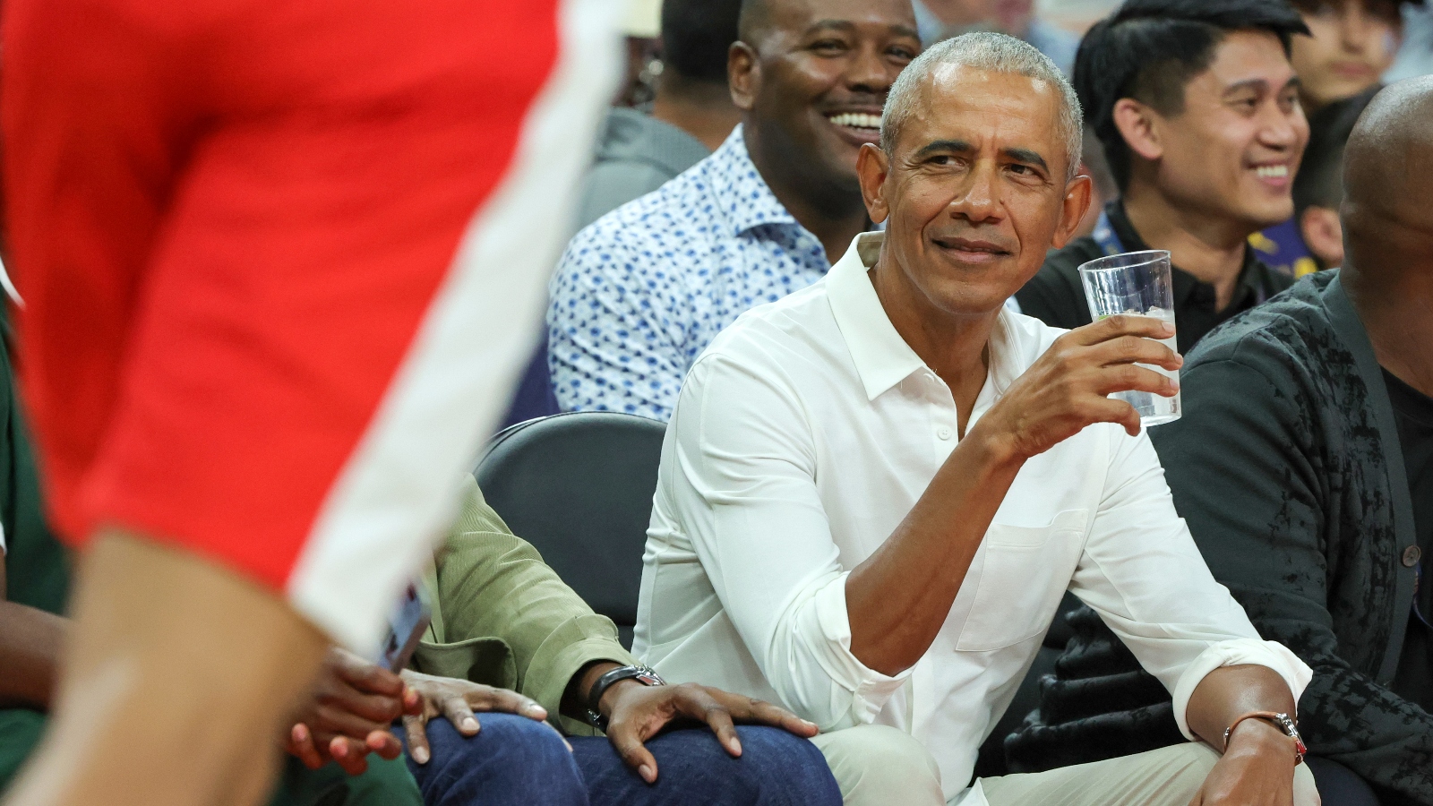 President Barack Obama attending Team USA Basketball game
