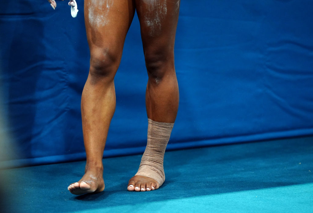 Simone Biles Calf Injury Olympics