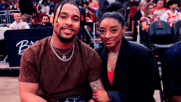 Simone Biles’ Husband Gets Harassed By Unhinged Fans For Wearing Biles’ Gold Medal In Instagram Pic