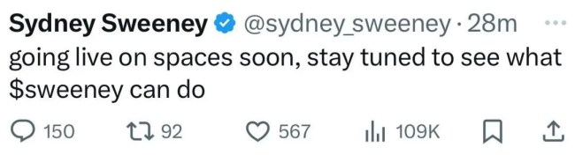 sydney sweeney x account hacked