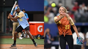 50-Year-Old Terrell Owens Mashes 330ft Home Run Off Of Softball Legend Jennie Finch With Awful Swing