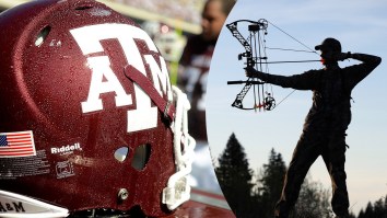Texas A&M Football Helmet Gets Obliterated By Arrow Shot From 70-Pound Bow At Short Range