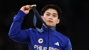 Gold medal winner Carlos Yulo of The Philippines.