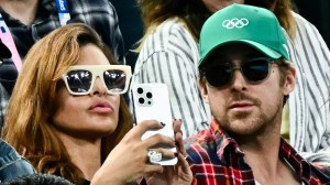 Eva Mendes and Ryan Gosling attend gymnastics during Paris 2024 Olympic Games