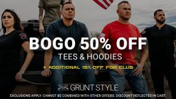 Buy One Grunt Style T-Shirt Or Hoodie, Get The 2nd One 50% OFF (SALE ENDS MON. 9/12)