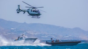 Helicopter and boat drug traffickers