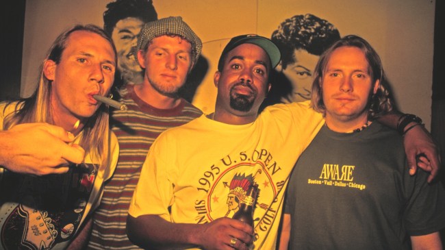 A photo of Hootie & the Blowfish circa 1995.