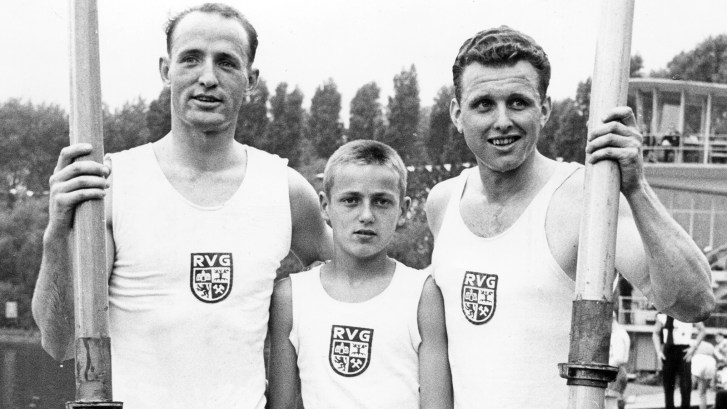 Klaus Zerta and German rowing team at Olympics