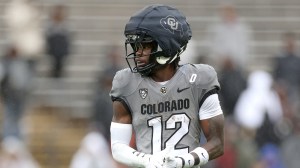 Travis Hunter on the field for a Colorado Buffaloes scrimmage.