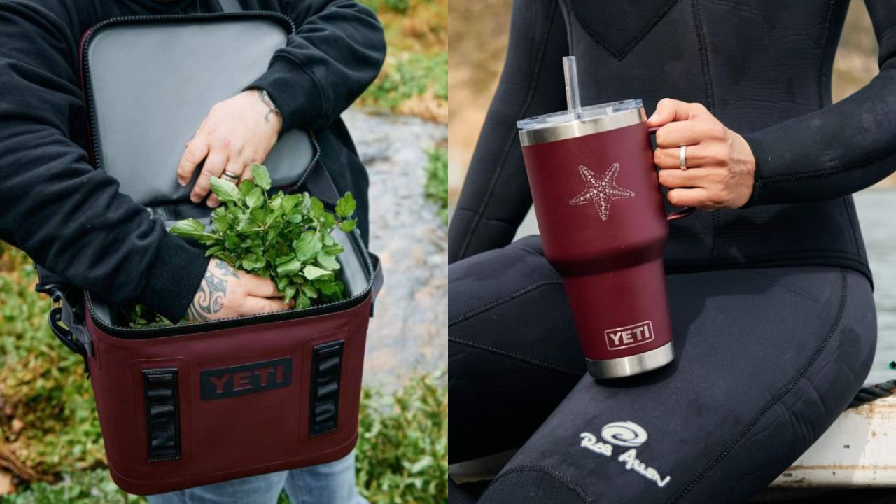 YETI Just Released A Wild Vine Collection In Limited Edition Dark Red ...