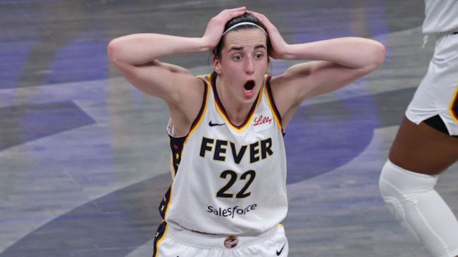 caitlin clark looking shocked