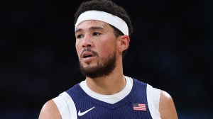 Devin Booker playing for Team USA in Olympics