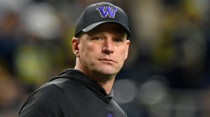 Kalen DeBoer while coaching the Washington Huskies