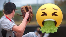 Slow-Mo Video Captured High School Pitcher Unleash Outrageous Amount Of Fluid During Mesmerizing Vomit