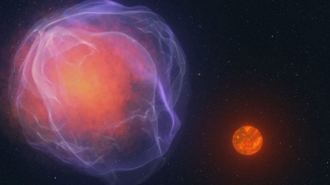 hypothetical white dwarf that has exploded as a supernova