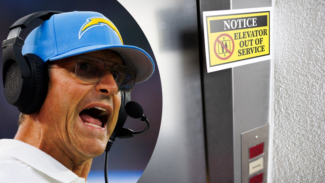 Jim Harbaugh Chargers Elevator