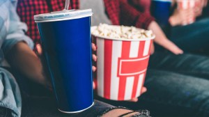 Popcorn and soda at movie theater