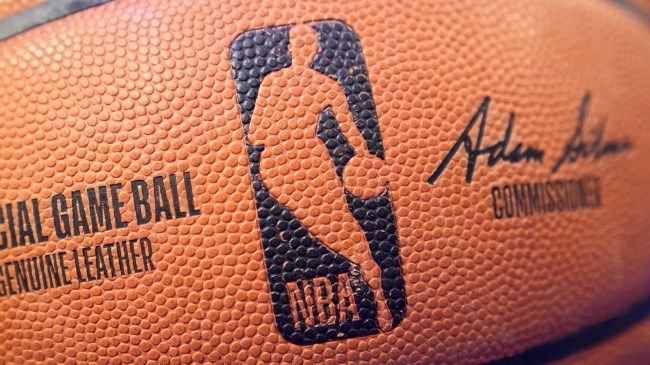 NBA logo on basketball