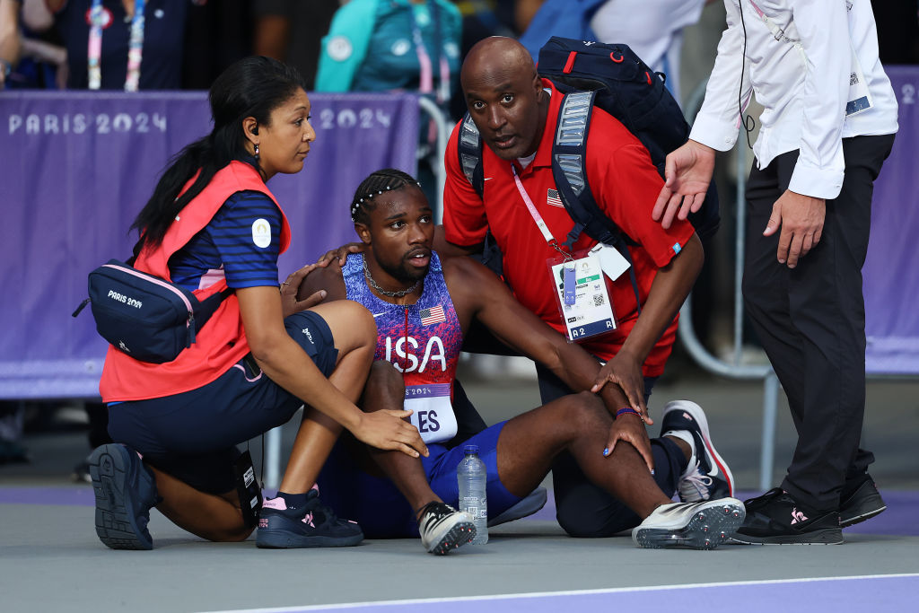 Noah Lyles Olympics Medical Attention Sick