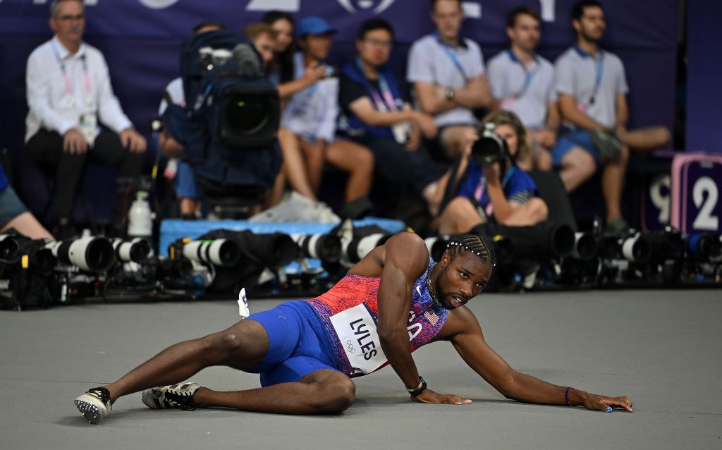 Noah Lyles Olympics Collapse Mom Security