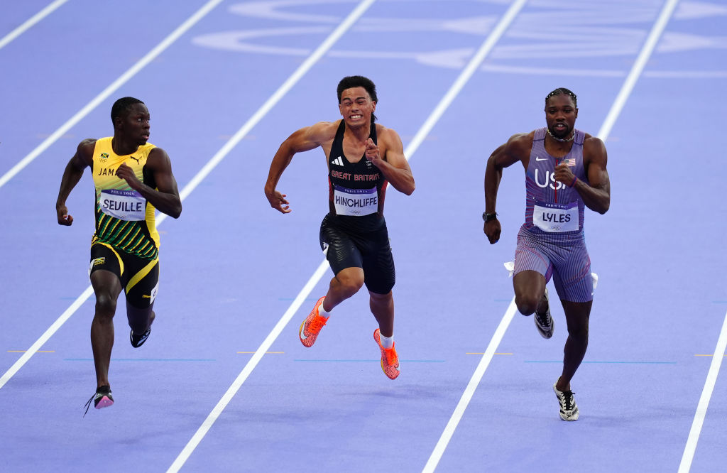 Noah Lyles Oblique Seville Olympics