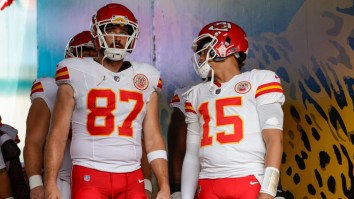 Travis Kelce Took Cheap Shot At Patrick Mahomes While Defending Himself For Behind-The-Back Pass