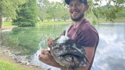West Virginia Angler Catches State Record 46.7 Pound Catfish Using Daughter’s $10 Pink Fishing Rod
