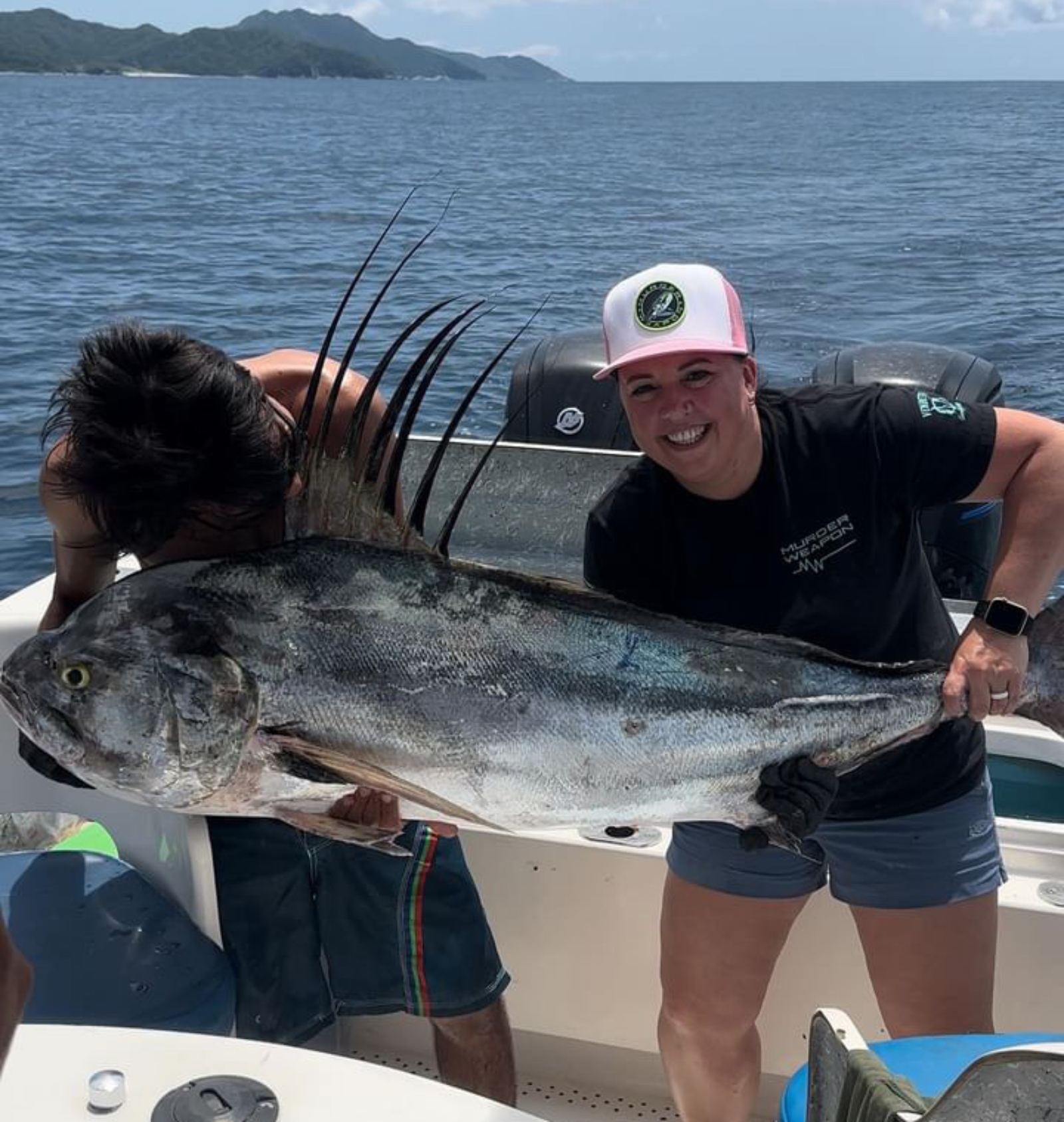 110 pound roosterfish caught by angler Jamie Allen in Puerto Vallarta, Mexico