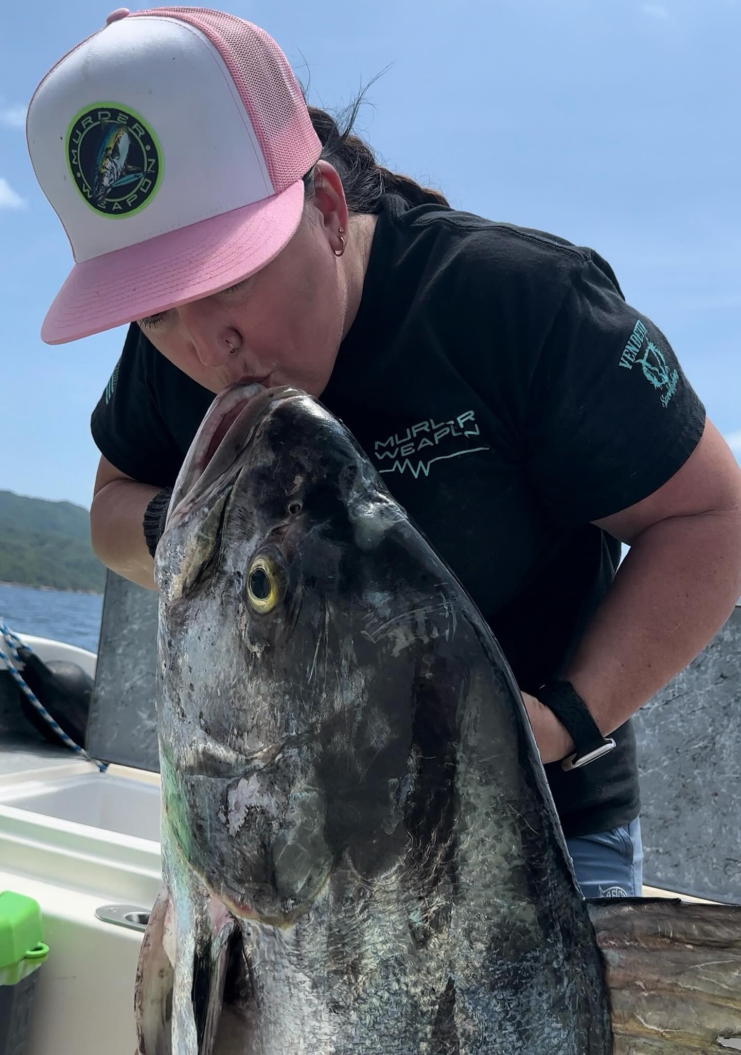 110 pound roosterfish caught by angler Jamie Allen in Puerto Vallarta, Mexico