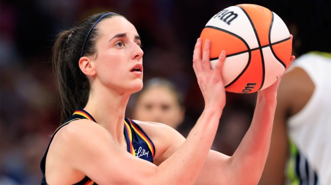 Caitlin Clark 22 of the Indiana Fever shoots a free throw