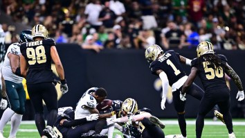 Devonta Smith Left Motionless On Field After Refs Refuse To Blow Play Dead Leading To Huge Hit