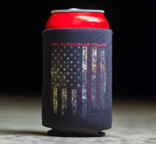 Red Blood Blue Collar Beer Sock Insulator