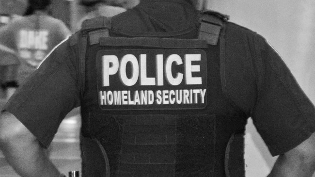 Homeland Security Officer On Patrol