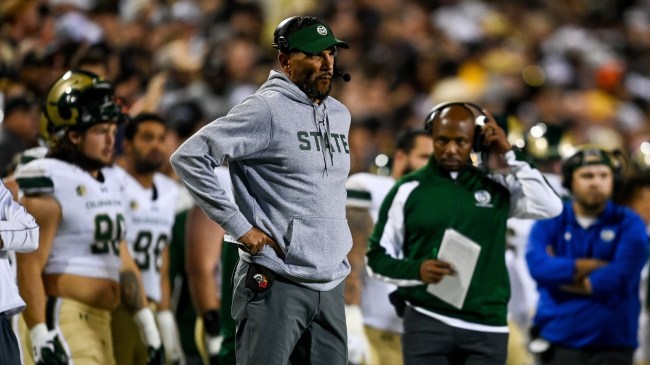 Colorado State head coach Jay Norvell on the sidelines.