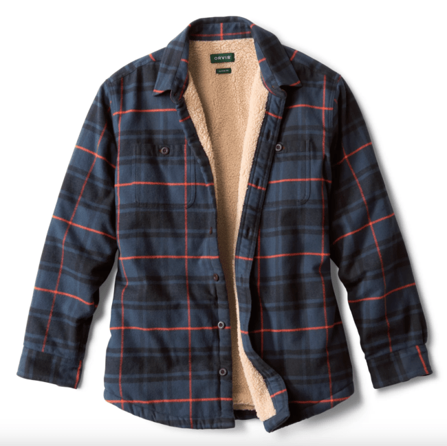 Perfect Flannel Sherpa-Lined Long-Sleeved Shirt