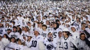 Penn State fans during a White Out game vs. Iowa.