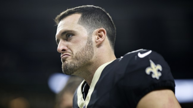 Saints QB Derek Carr walks off the field after a game vs. the Cowboys.