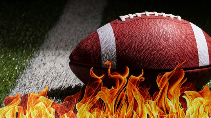 flames under football