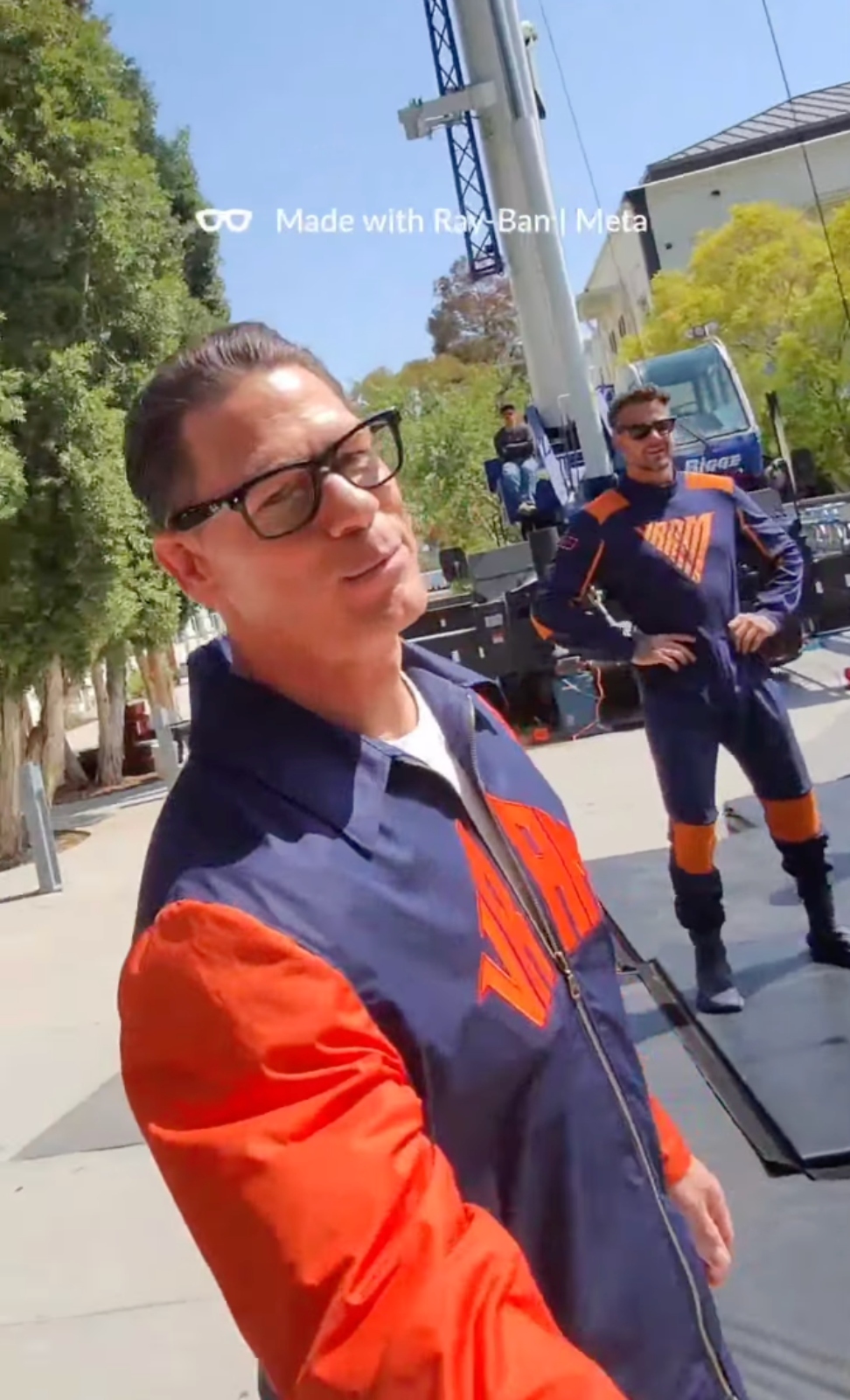 John Cena wearing Meta Smart Glasses for Stunt