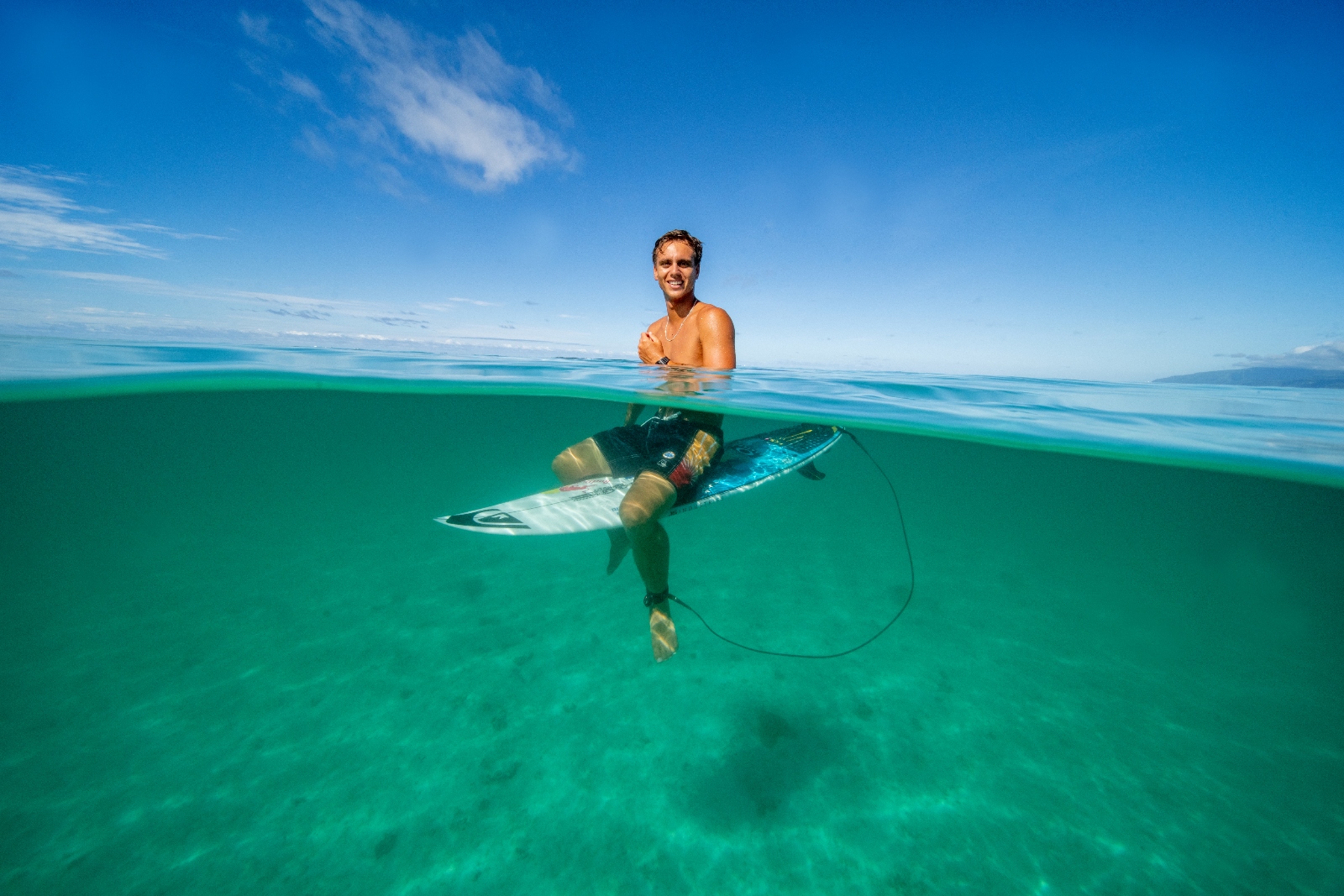 surfer Kauli Vaast floating in the water